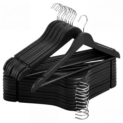 20 Pack Wooden Clothes Hangers, Closet Wood Hangers for Coats, Shirts, Jackets, Pants, Suits