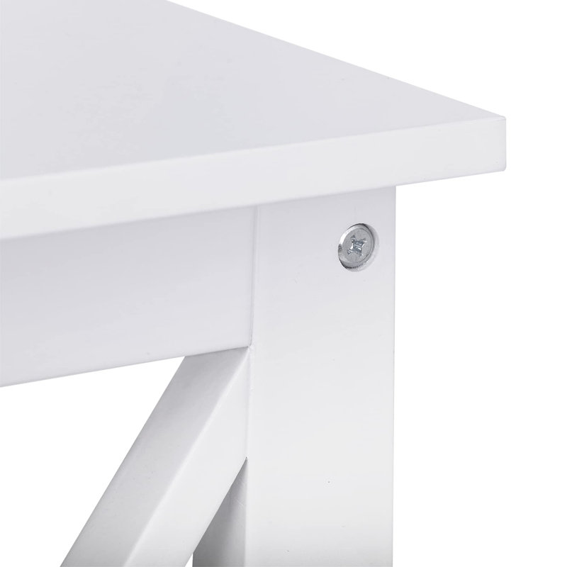 Table de bout Tribbey, Blanc cassé, Blanc cassé