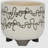 S/2 CERAMIC 6/8" SCRIBBLE FOOTED PLANTER, BEIGE