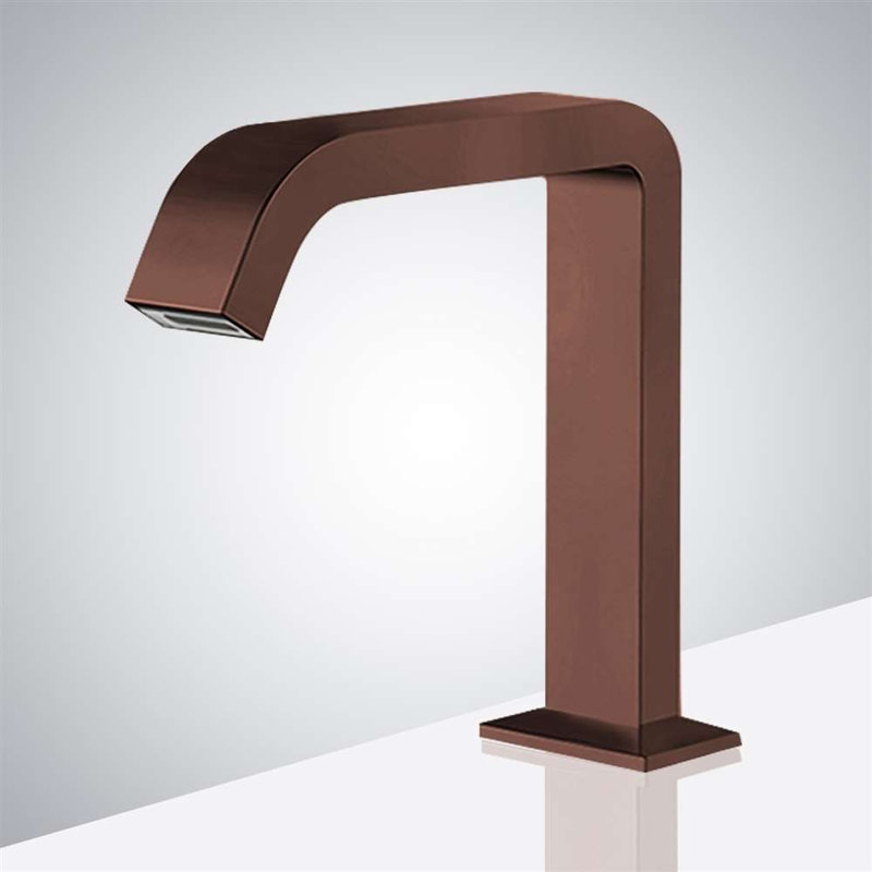 BathSelect Hotel Commercial Automatic Sensor Faucet In Light Oil Rubbed Bronze And Touchless Automatic Sensor Liquid Soap Dispenser