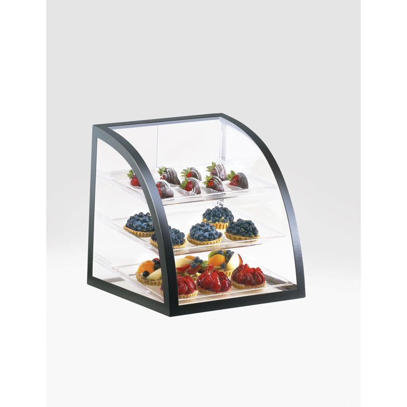 Iron Euro Style Display Case - 16" x 16 1/2" x 16 1/2", Black