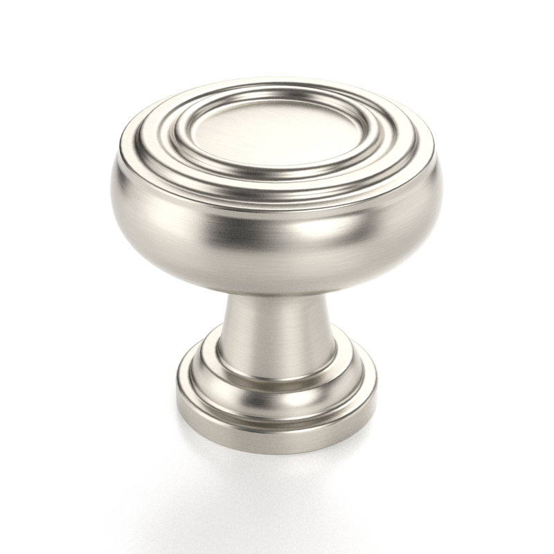 (10pk) Sullivan Door and Drawer Knob 1-1/8in Diameter, Brushed Satin Nickel