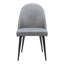 Ensemble de deux chaises d'appoint de salle à manger en similicuir gris et noir