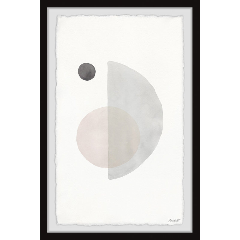 Grey Over Brown - Single Picture Frame Painting, 30 cm H x 20 cm W x 3.81cm D