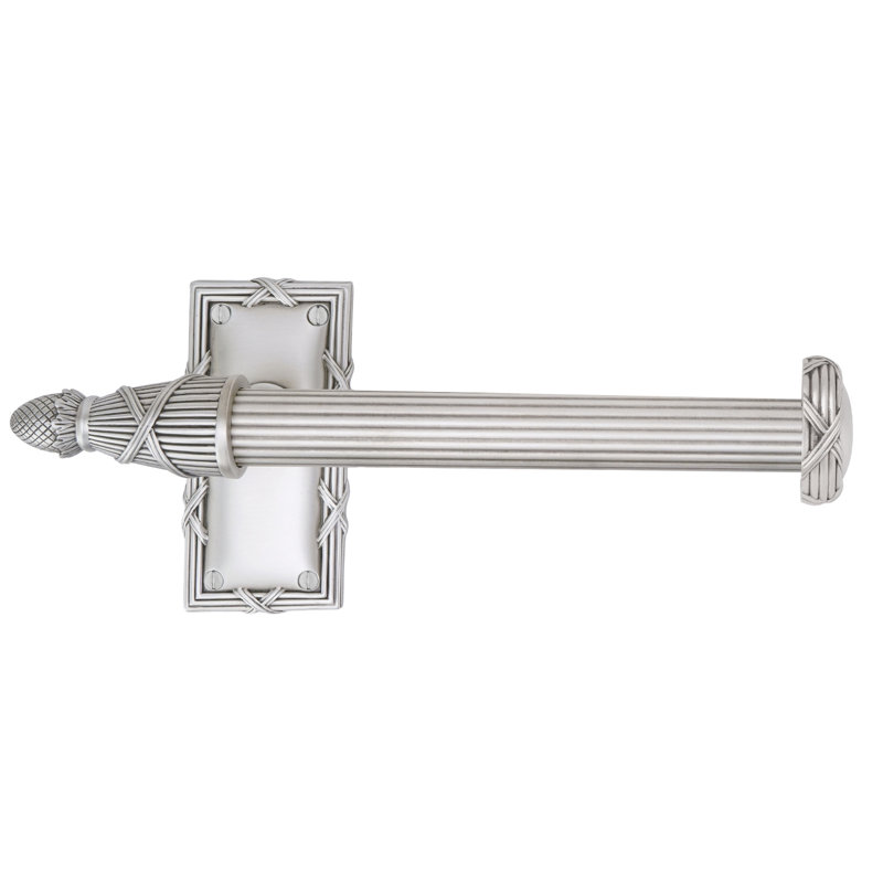 HYDE PARK TISSUE BAR; ANTIQUE NICKEL FINISH, Silver