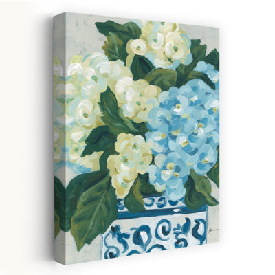 Spring Hydrangea II Contemporary Hydrangea Flower Wall Art Print