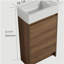 Meuble-lavabo autoportant de 18 pouces avec lavabo simple, portes à fermeture douce, convient aux petites salles de bain