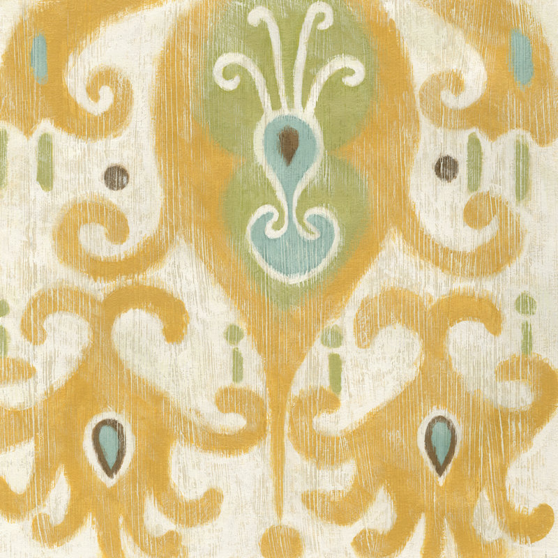 Serene Ikat IV - Wrapped Canvas Print, 76cm H x 76cm W 