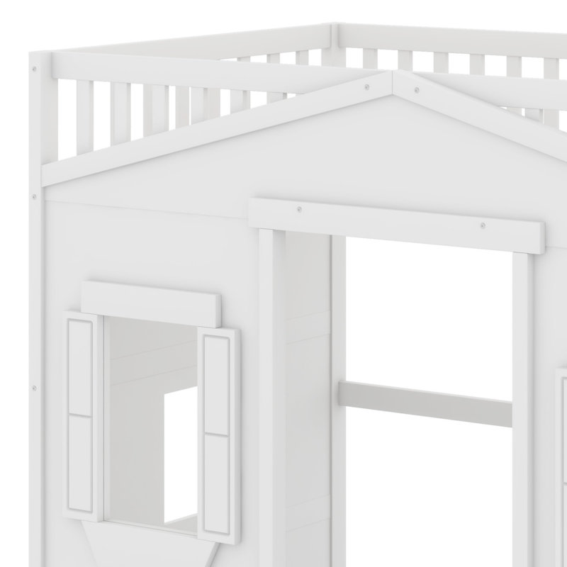 Lit mezzanine avec échelle House, Blanc