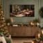 " Dining Table with Red Napkins and Lit Candles Christmas " Painting-721861209