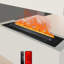 Chaufferette électrique Smart APP 3D foyer à vapeur d'eau RVB flamme colorée 650W / 1300W avec déflecteur-136642317