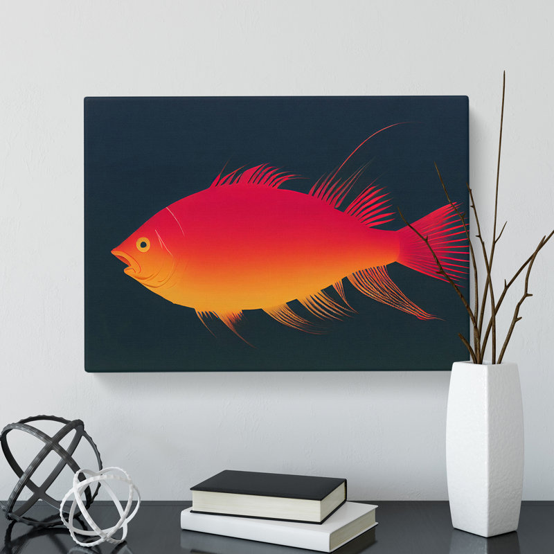 Contemporary Fish - Wrapped Canvas Print, 35cm H x 50cm W x 3cm D