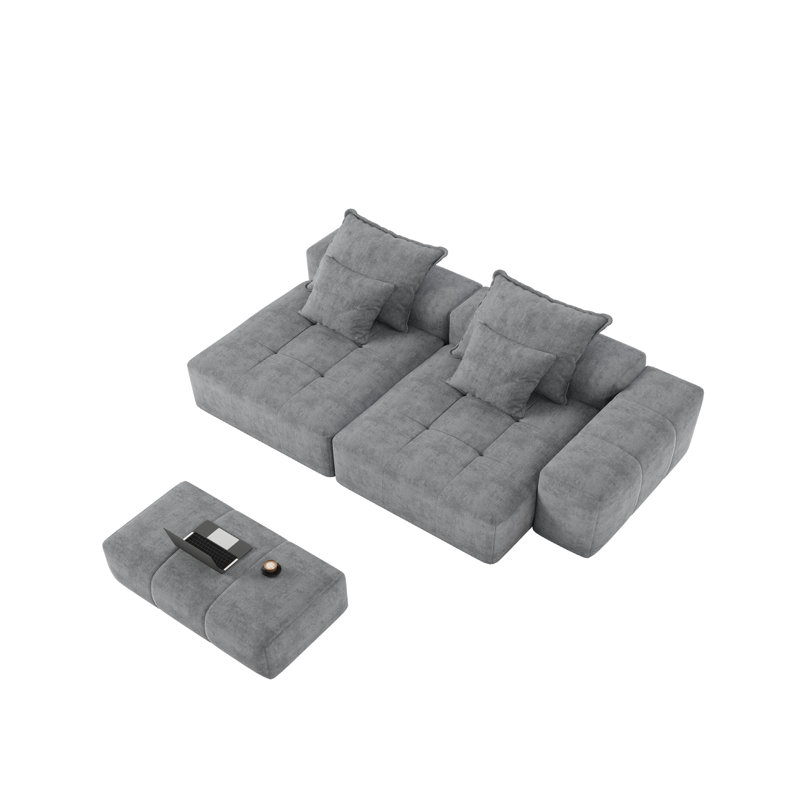 Flâneuse rembourrée, Gris