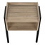 Table d'appoint à 2 niveaux en bois récupéré - conception de plateau (bords surélevés) + finition tous côtés-852138448-852138463