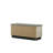 Brett 38.5"W Oak Finish Shoe Cabinet With Sliding Doors