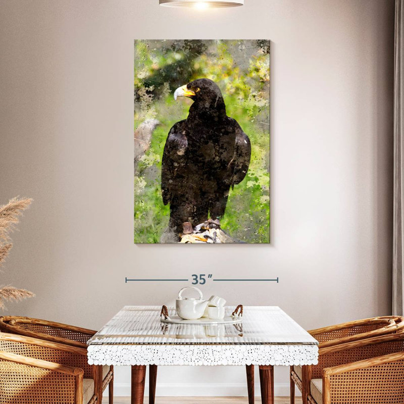 Brampt Majestic Black Eagle, 48" H x 32" W