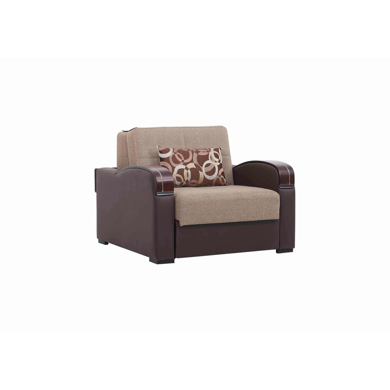 Fauteuil rembourré convertible avec rangement