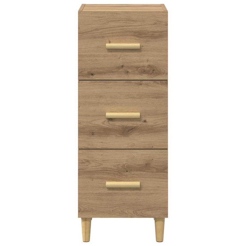 Sideboard Engineered Wood Side Cabinet Home Organiser, Artisan Oak