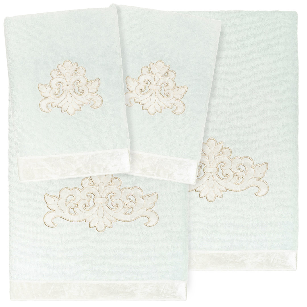 Linum Home Textiles 100% Turkish Cotton 4 Piece Towel Set Linum Home Textiles 