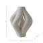 Vase en porcelaine à motif torsadé sculpté pour le bureau d'une chambre à coucher - ivoire 12 po