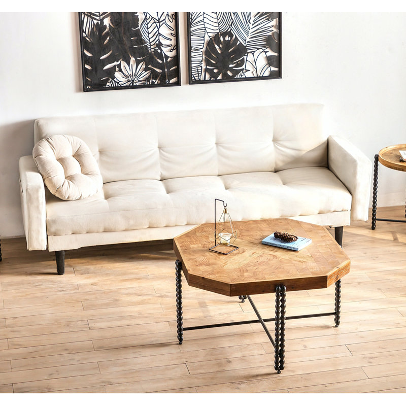Quavius Solid Wood Top Single Coffee Table
