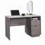 Bureau moderne avec 2 tiroirs spacieux, finition gris moyen