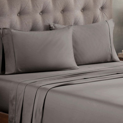 300 Thread Count Certified Egyptian Cotton Blend Solid Deep Pocket Bed Sheet Set