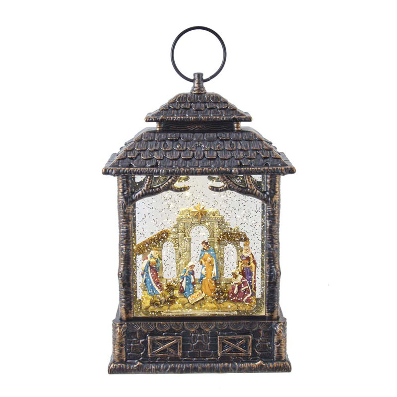 Lanterne de crèche de Noël avec pile à DEL Kurt Adler, 11 po