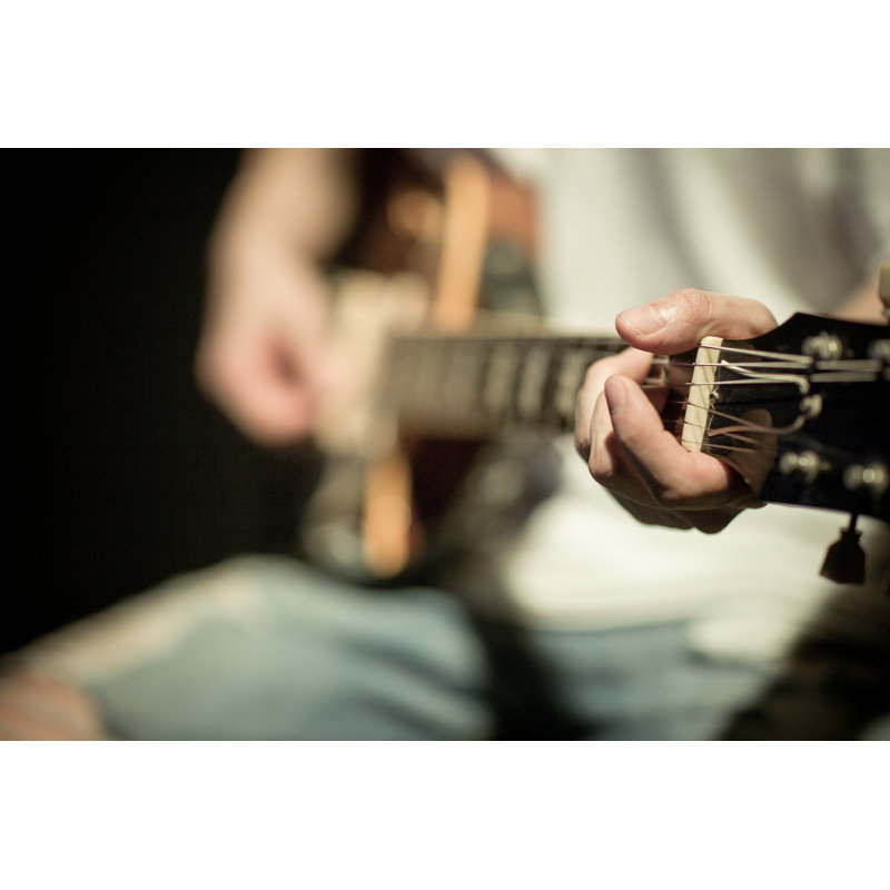 Play The Guitar - Wrapped Canvas Print, 30cm H x 46cm W x 3.8cm D