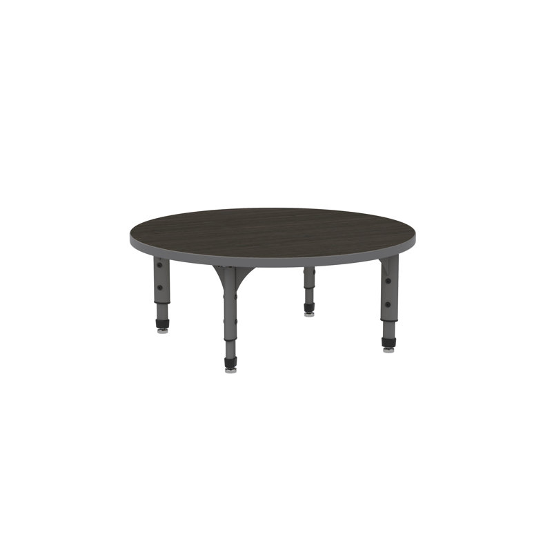 Apex Series Adjustable Round 4 Students Activity Table, 15" H x 36" L x 36" W, Asian Knight