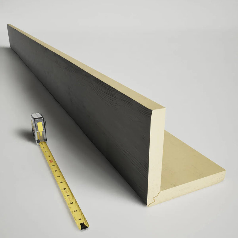 Planche de poutre en faux bois Endurathane sablé, H 6 po x l 4 po, Seashell, 18 pi L