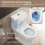 Toilette monobloc 17 po à hauteur confortable, toilette moderne rugueuse compacte de 12 po avec conception compacte et compacte 1000 g