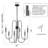 6-Light Farmhouse Candle Chandelier for Dining Room, Black Rustic Iron Pendant Light with Adjustable Chain, Classic Ceiling Light Fixture for Kitchen Island Entryway Living Room