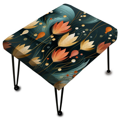 Modern Oasis Hues In Botanical World - Tropical Rectangle Ottoman