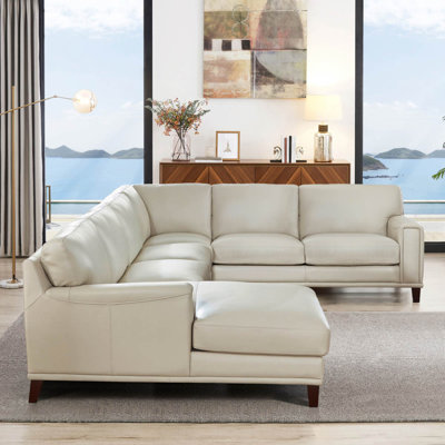 Modern Sofa Hayward Leather Left Chaise Sectional