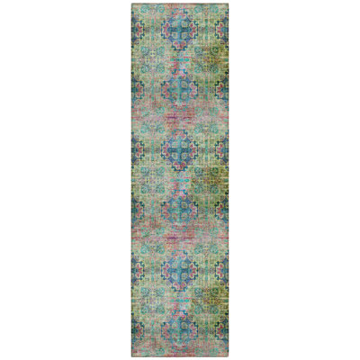 Fantarella Washable Floral Indoor / Outdoor Rug