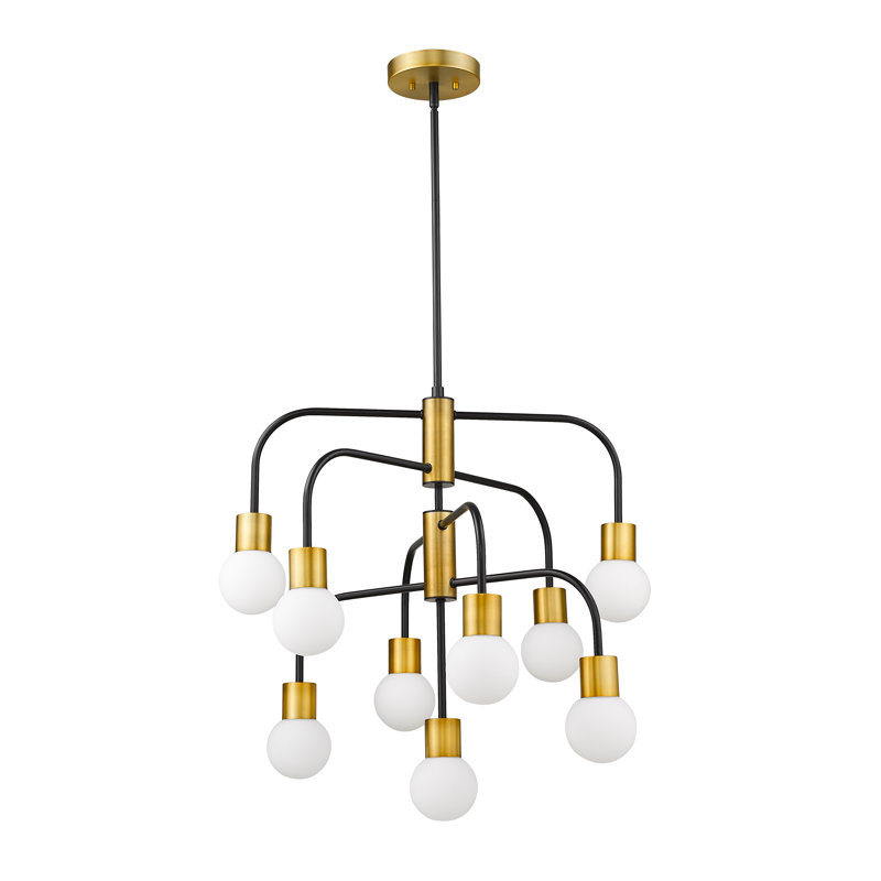 Davisboro 9 - Light Dimmable Tiered Chandelier, Foundry Brass