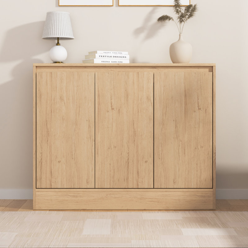 Buffet Cabinet With Storage, Coffee Bar Cabinet With 3 Doors And Adjustable Shelf, Modern Kitchen Buffet Sideboard For Living Room, Kitchen,