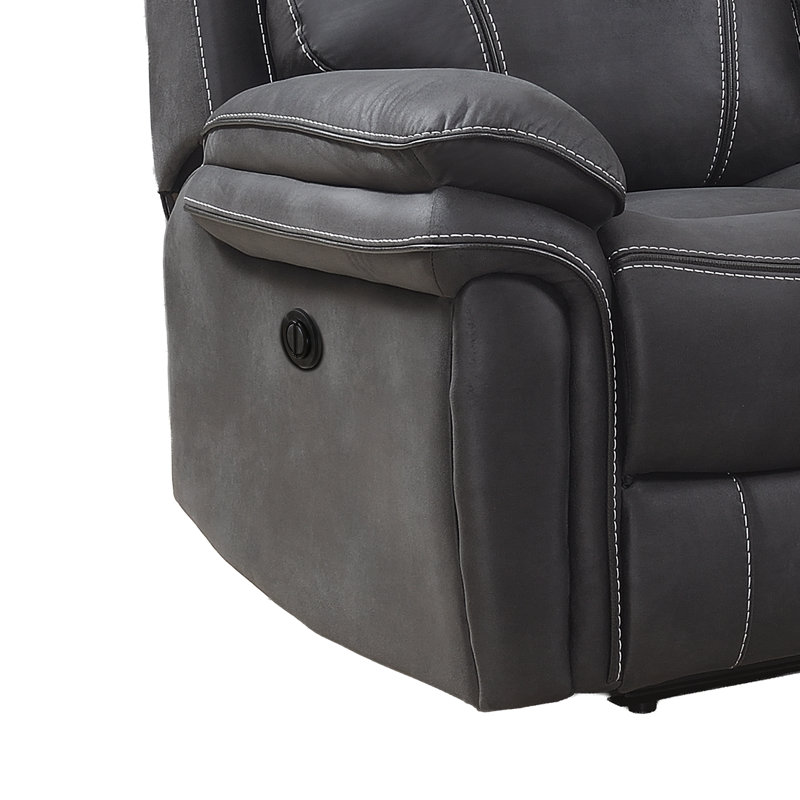 Adalynn Permian Seater Reclining Sofa, 3, Charcoal Grey