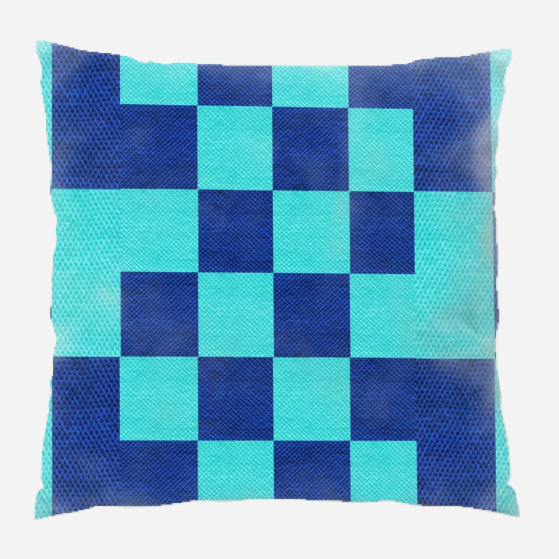 Geometric Microsuede Reversible Throw Pillow