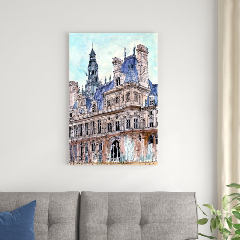 Scène urbaine City, H 36 po x l 24 po x P 1,25 po