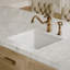 Whitehaus Collection Undermount Single Bowl Fireclay Kitchen Sink with Stainless Steel Grid-704333036