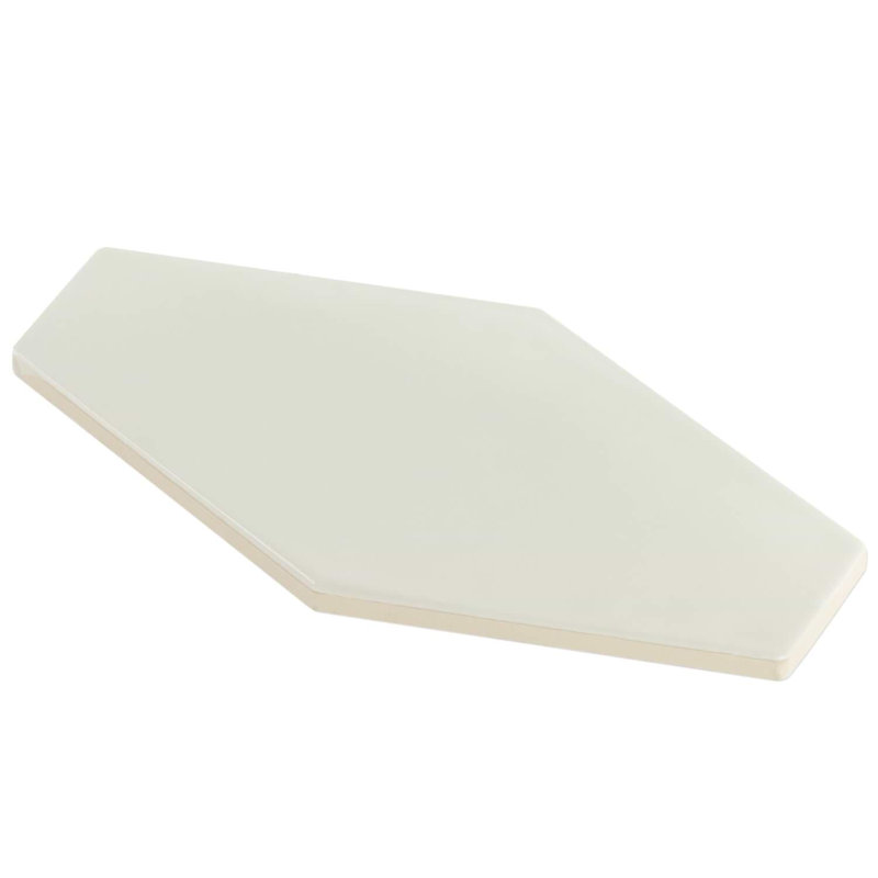 Manchester 4x8 Hexagon Glossy Ceramic Tile, Dove Gray