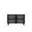 Console moderne anthracite de 47,2 po x 29,5 po x 11,6 po | 100% panneau de particules enduit de mélamine, épaisseur: 0,71 pouce | Design mural avec plusieurs tablettes, élégant et fonctionnel pour le salon et le vestibule-569382795