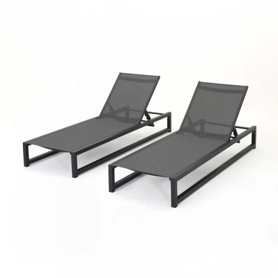 Lindenberg Sun Lounger Set by Latitude Run