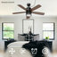 Ventilateur de plafond d'extérieur de 52 po avec lumières et télécommande