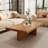 Brown Solid Wood Rectangular Coffee Table-1471183971