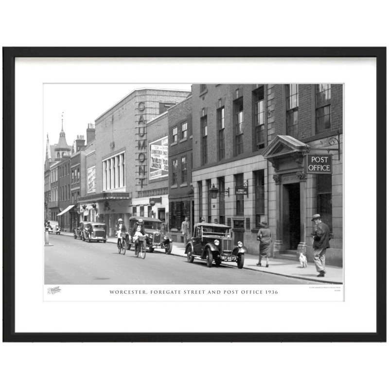 Worcester, Foregate Street And Post Office 1936 by Francis Frith - Single Picture Frame Print, 60cm H x 80cm W x 2.3cm D