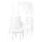 White Makeup Vanity With Triple Mirror, 6 - Drawer Organization, Comfortable Stool And Full Length Mirror For Bedroom Use Antique Style Storage Solution, Soft Cushioned