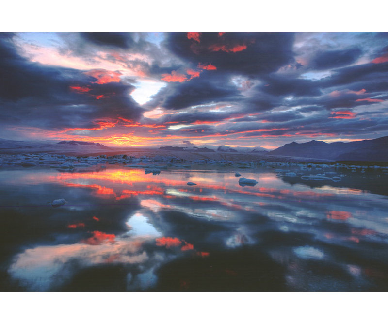 Coucher de soleil Islandais MCG-D2015K, H 16 po x l 24 po